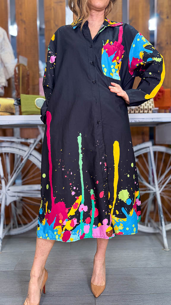 Vestido negro grafiti