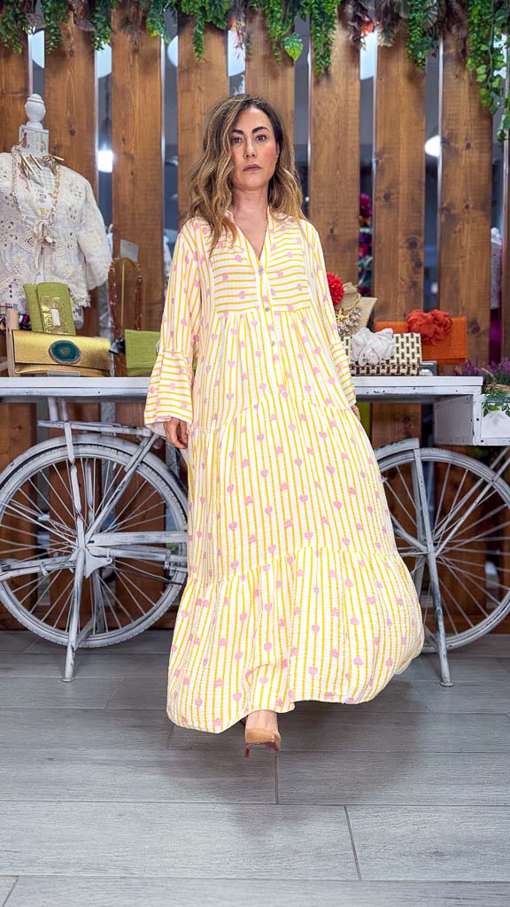 Vestido oversize corazones
