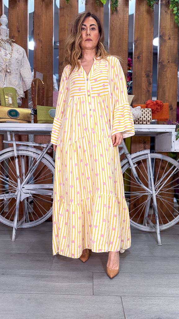 Vestido oversize corazones