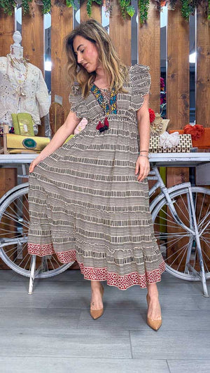 vestido safari