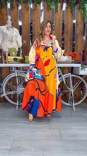 Vestido estampado cara