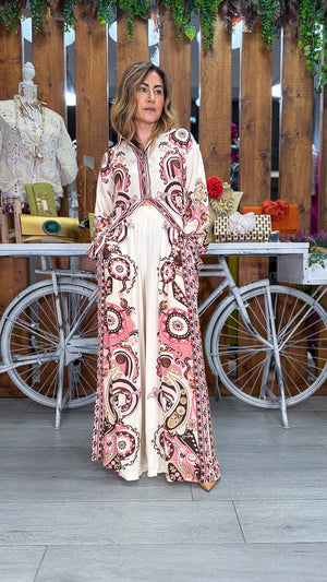 Conjunto beige rosa