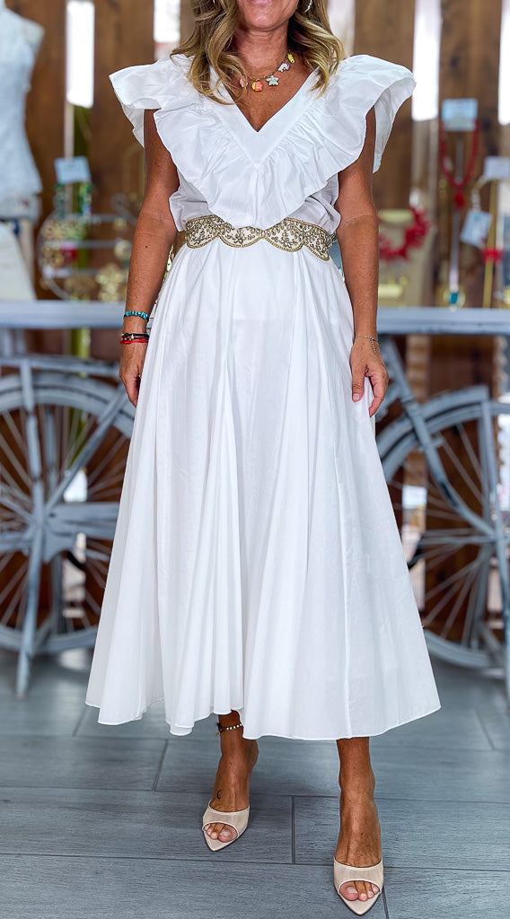 Blusa blanca volante
