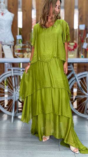 Vestido cuatro volantes