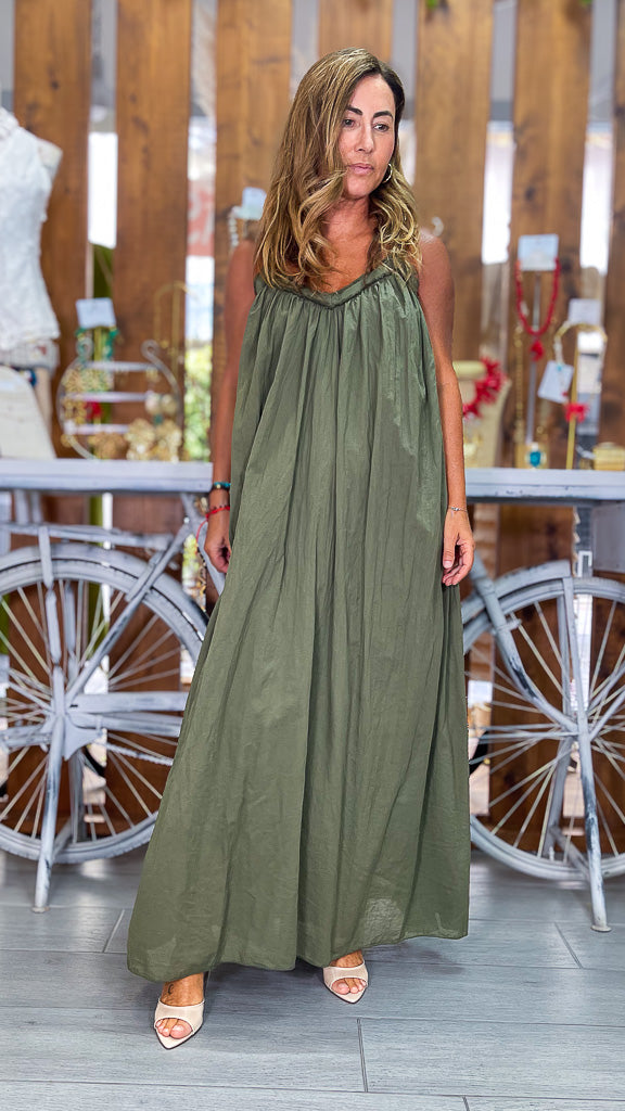 Vestido oversize popelin