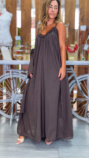 Vestido oversize popelin