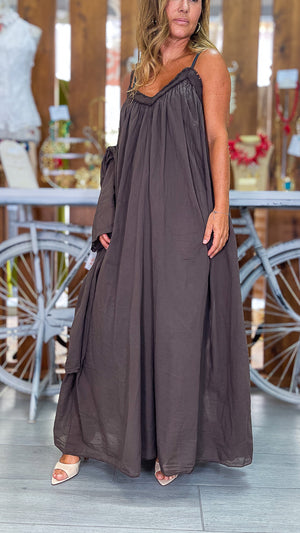 Vestido oversize popelin