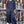 Pantalón bombacho cuadros azul