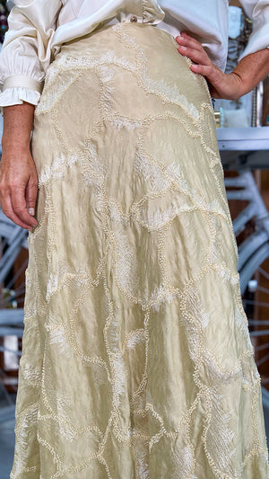 Falda joya beige
