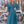 Vestido aguamarina abullonada