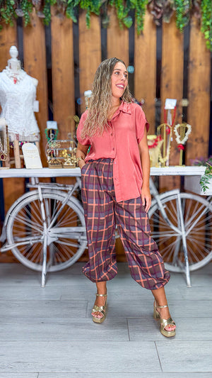 Pantalón de cuadros thj