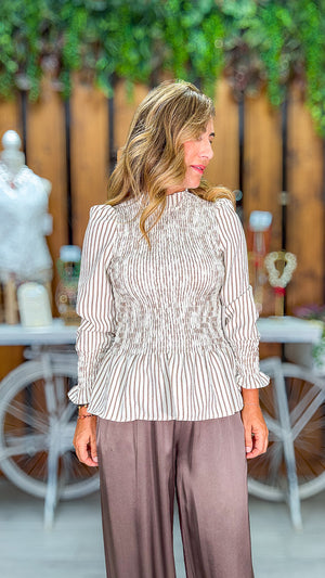 Camisa rayas nido de abeja
