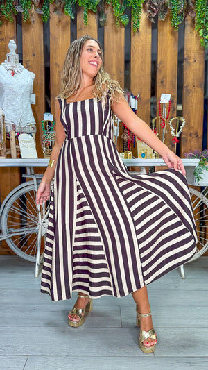 Vestido tirantes rayas