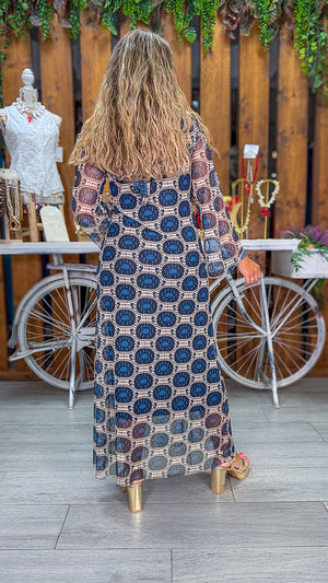 Vestido gasa circulos