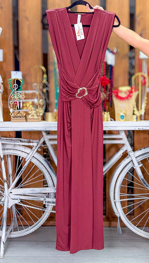 Vestido hebilla dorada