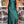 Vestido raso verde botella