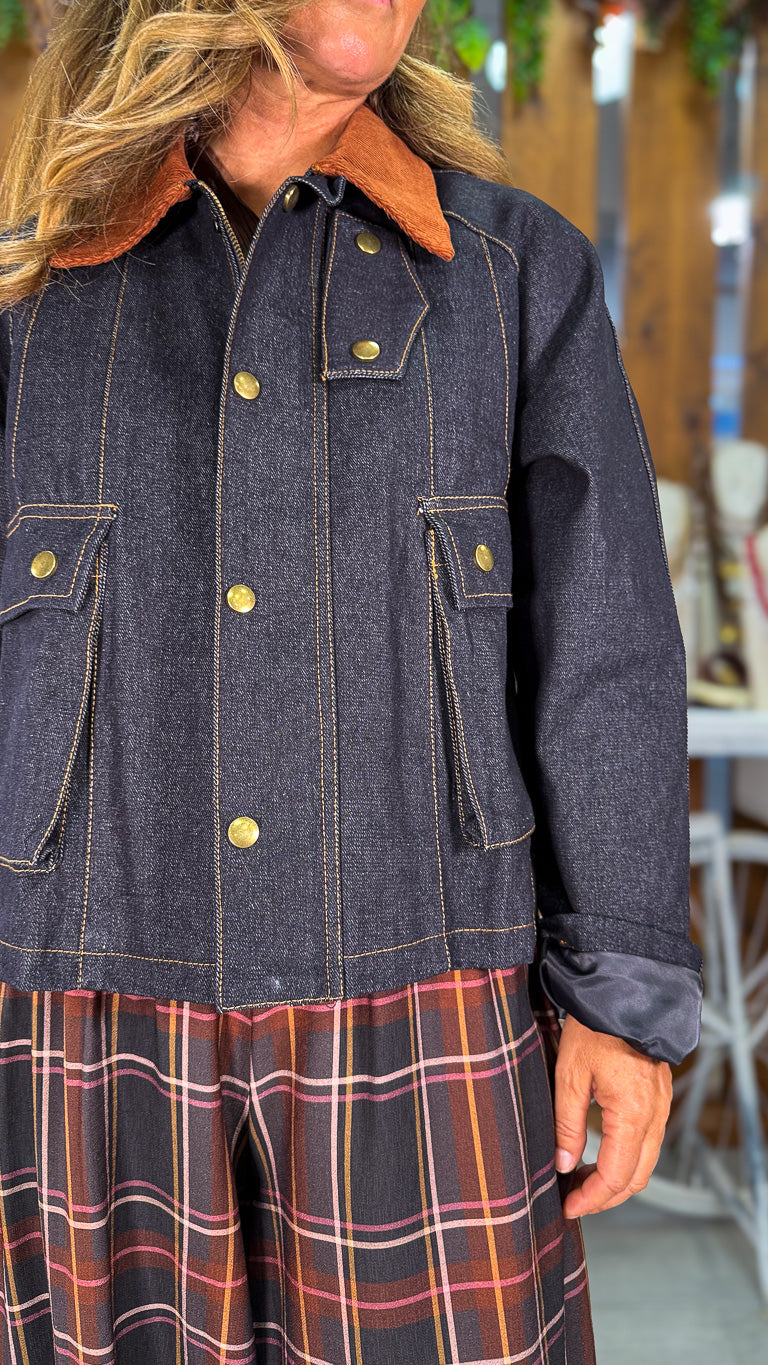 Chaqueta vaquera cuello pana