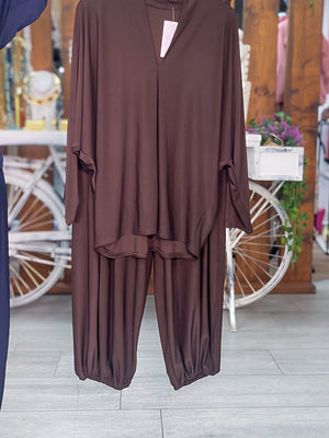Conjunto de punto de seda