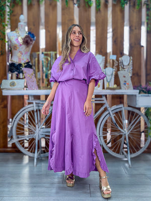 Conjunto falda volante