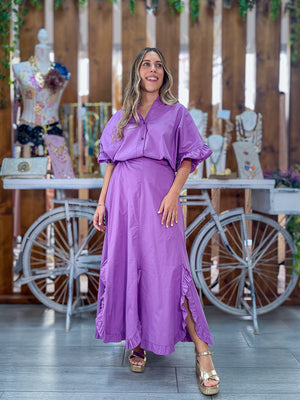 Conjunto falda volante