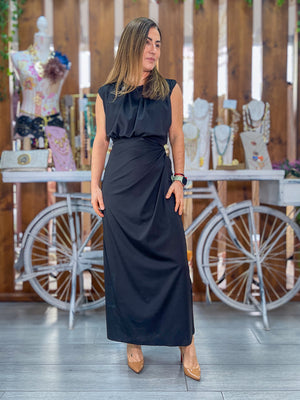 Vestido midi punto