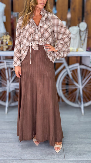 Camisa cuadros volante