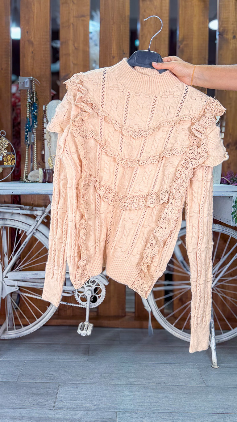 Jersey con encaje