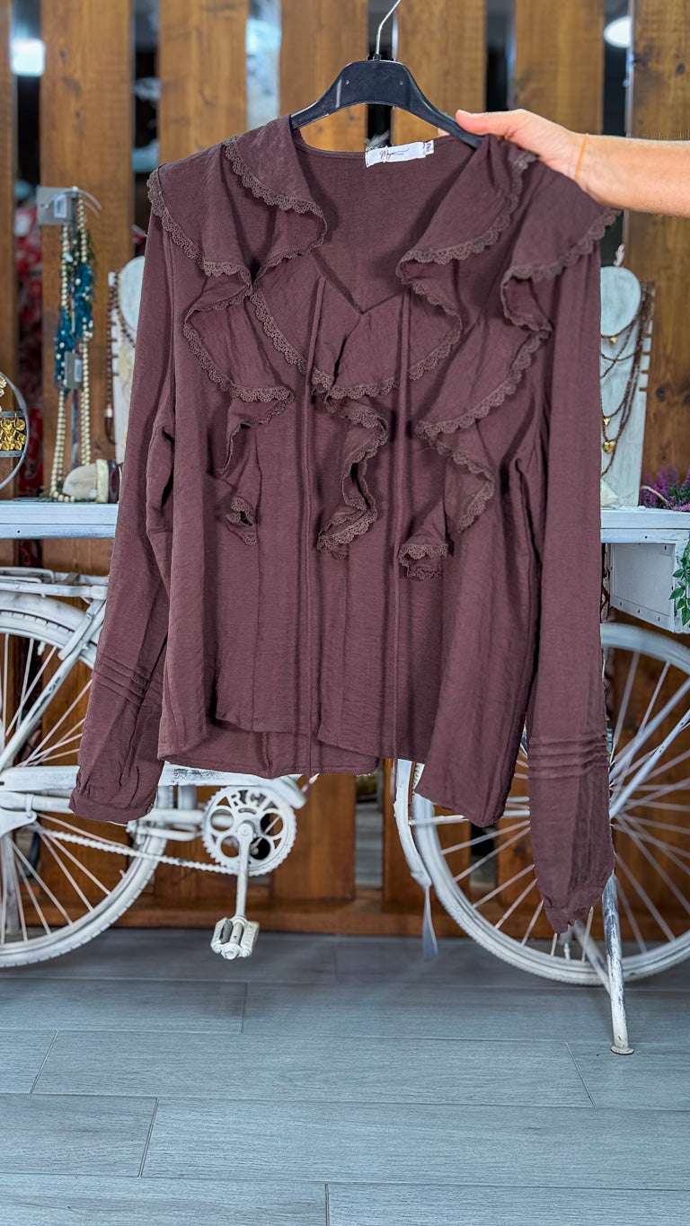 Camisa puntilla volantes