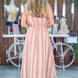 Cargar imagen en el visor de la galería, Vestido rayas coral
