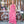 Conjunto gasa volante rosa
