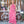 Conjunto gasa volante rosa