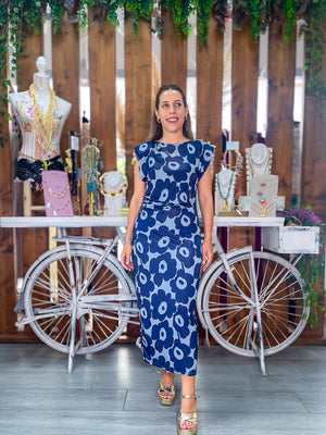 Vestido licra flores