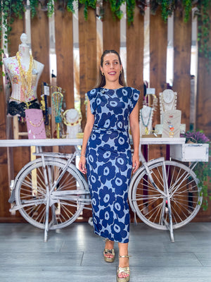 Vestido licra flores