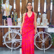 Cargar imagen en el visor de la galería, Vestido rojo volantes
