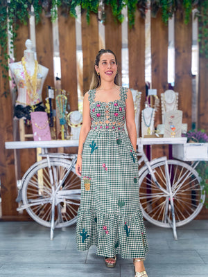 Vestido vichy cactus