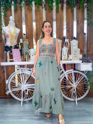 Vestido vichy cactus