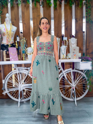 Vestido vichy cactus