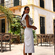 Cargar imagen en el visor de la galería, Vestido Lajas blanco
