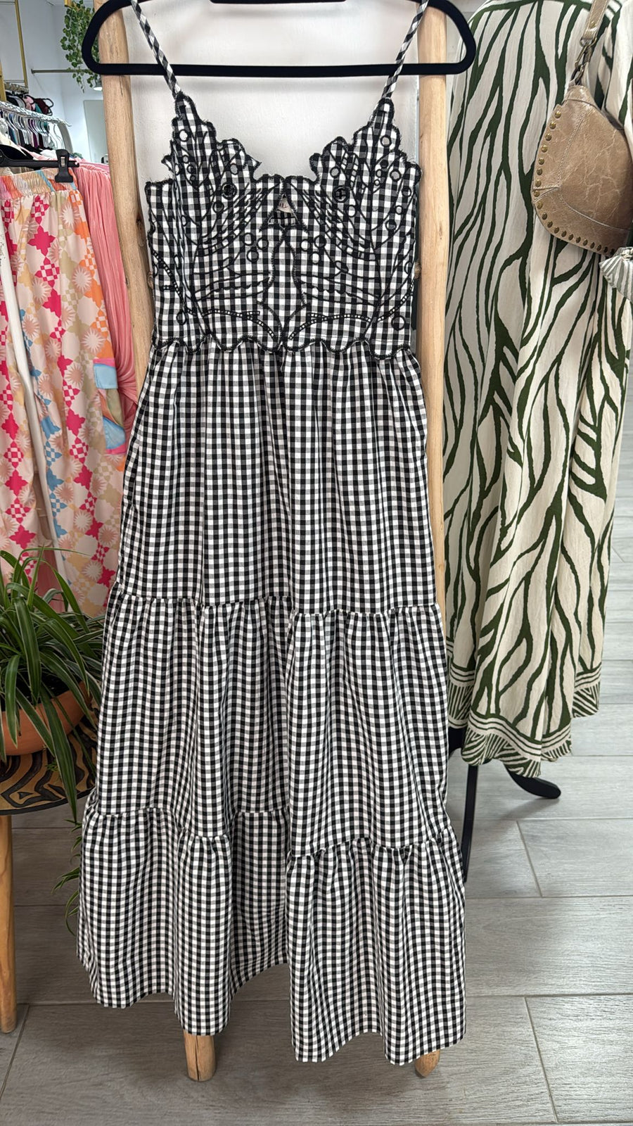 Vestido vichy bolsillos