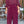Pantalón burdeos flor
