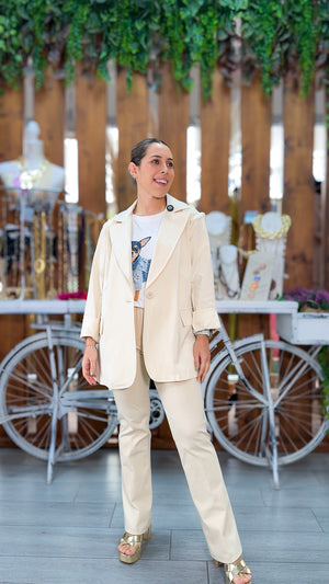 Blazer oversize beige