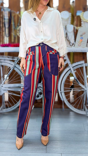 Pantalon raya color
