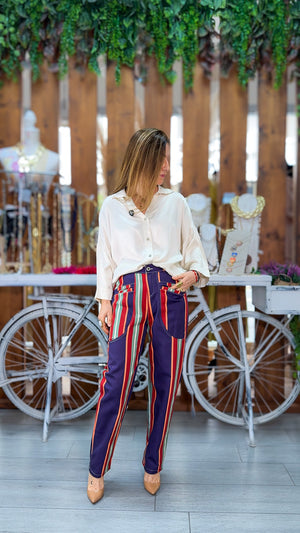 Pantalon raya color
