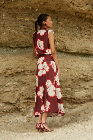 Vestido Martina burdeos