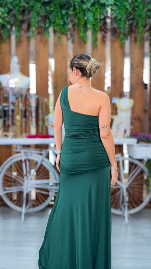 Vestido drapeado noche