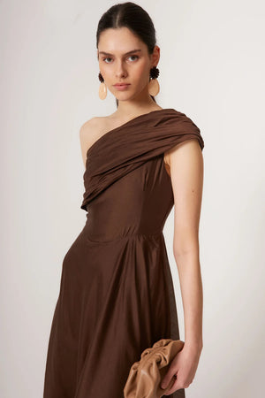 Vestido ginebra marrón