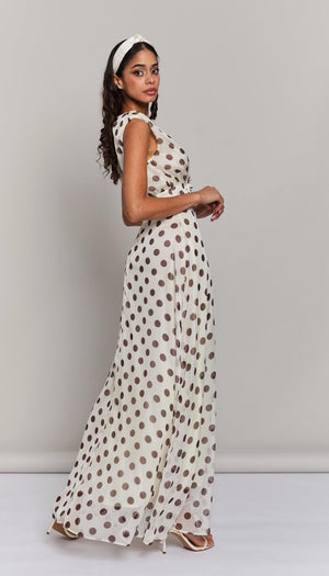 Vestido largo fluido gasa