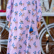 Cargar imagen en el visor de la galería, Vestido malva hojas
