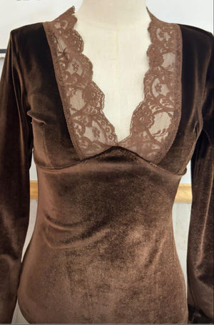 Camiseta terciopelo elástica