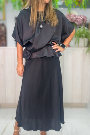 Blusa Drapeada negro - vista completa